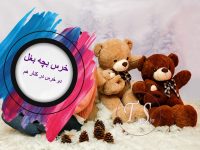 خرس 120 سانتیمتری بچه دار - تصویر 2