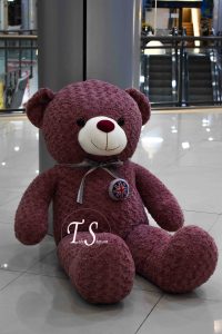 خرس صورتی پاپیون دار 150 سانتی - تصویر 2