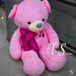 خرس صورتی پاپیون چرمی 160 سانتی