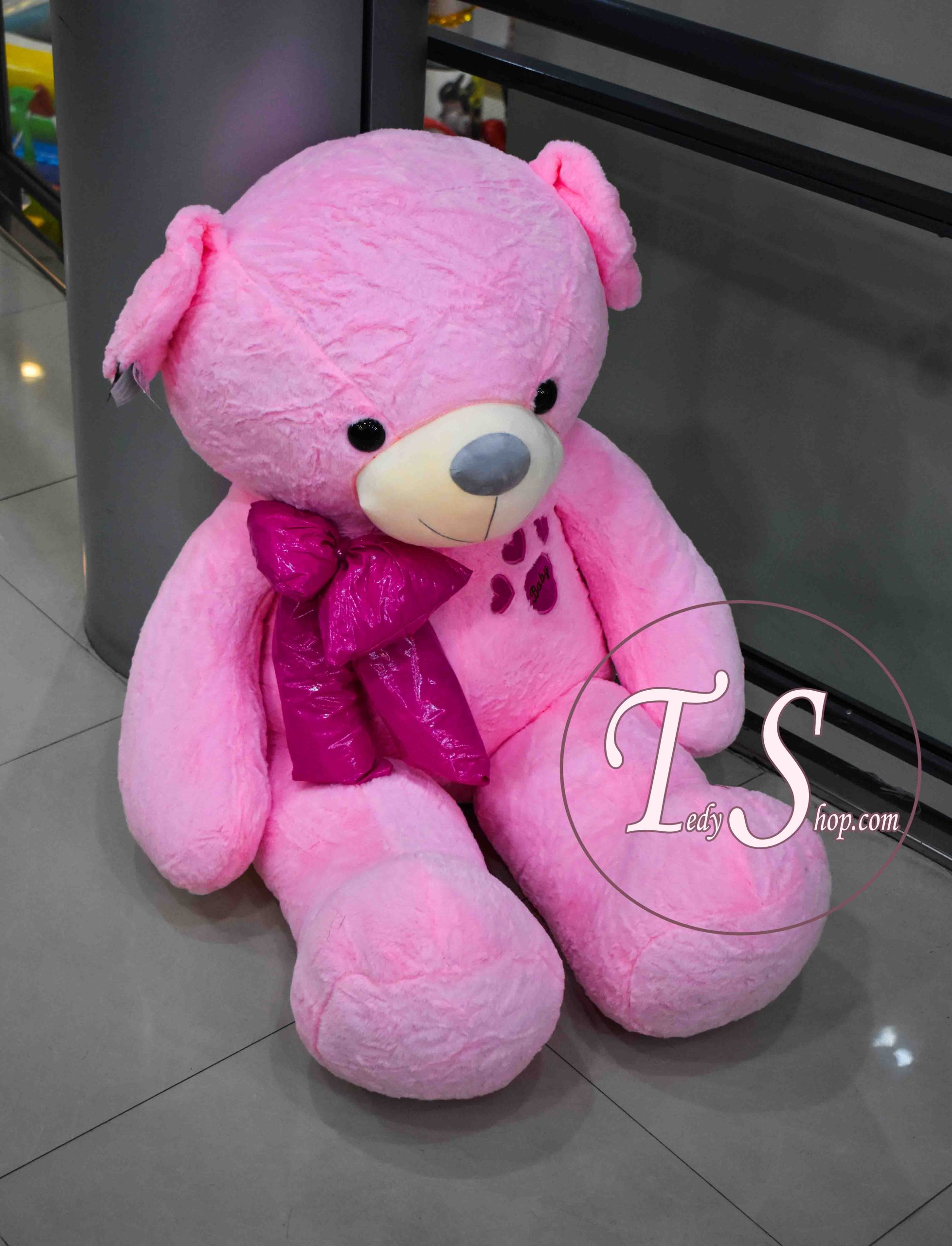 DSC_1810 خرس صورتی پاپیون چرمی 160 سانتی - تصویر 1
