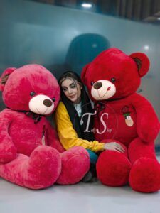 خرس هندونه ای بوسه بر پوزه 160 سانتی - تصویر 3