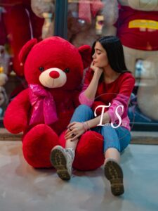 خرس قرمز پاپیون چرمی 180 سانتی